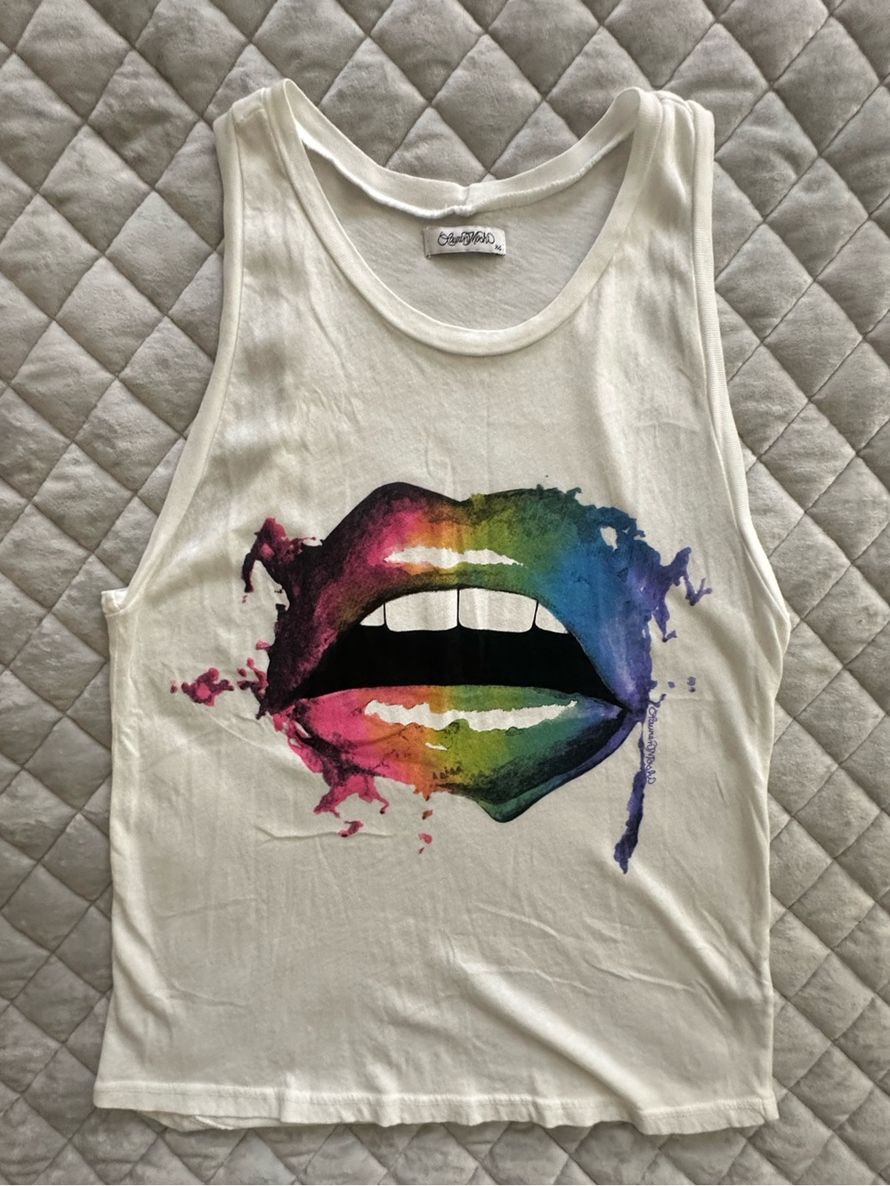 Lauren Moshi Rainbow Lip Tank